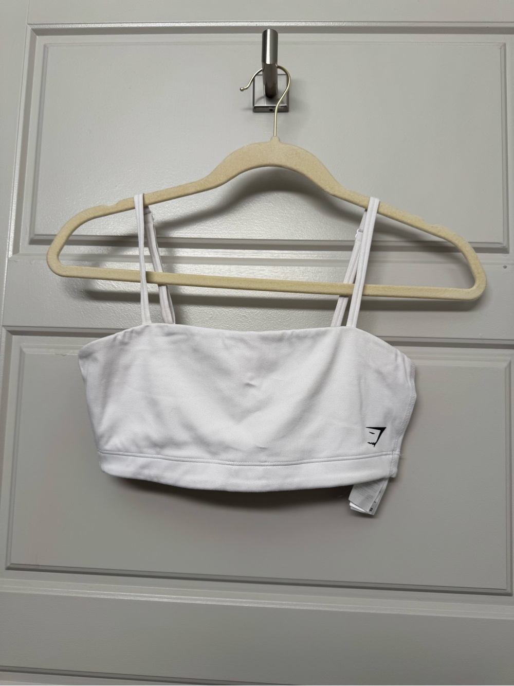 Gymshark White Seamless Strap Bandeau Top
